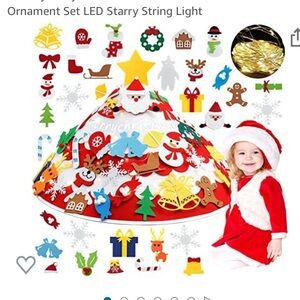 DIY Design Festive Red and White Christmas Tree Skirt, 46"